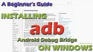 A Beginners Guide to Installing adb Android Debug Bridge on Windows [upl. by Odraccir]