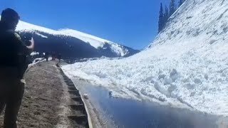 Avalanche closes Berthoud Pass south of Winter Park [upl. by Beattie966]