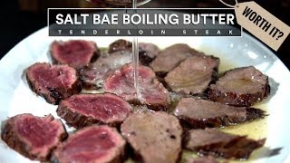 Salt Baes BUTTER TENDERLOIN RECIPE Tested  NusrEt Steakhouse Restaurant [upl. by Minsat]