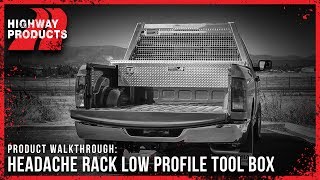 Highway Products  Headache Rack Low Profile Toolbox Combo [upl. by Remoh]