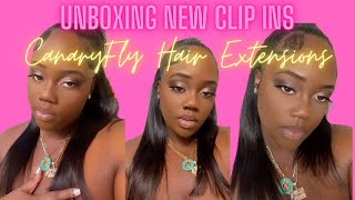 Easy clip install with CanaryFly Hair Extensions from AMAZON [upl. by Nryhtak]