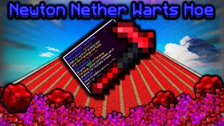 Getting a 10 Million MAXED Newton Nether Warts Hoe  Hypixel Skyblock [upl. by Petuu]