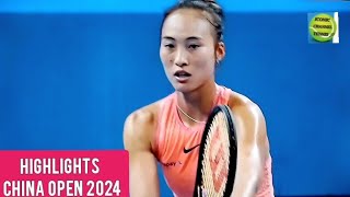 QINWEN ZHENGKAMILLA RAKHIMOVAHIGHLIGHTS CHINA OPEN 2024 [upl. by Sucramrej]