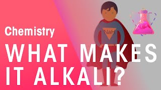 What Makes Things Alkali  Acids Bases amp Alkalis  Chemistry  FuseSchool [upl. by Ku]