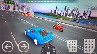 Car vs Bike Racing  Gameplay Android game  race game [upl. by Dupuy]