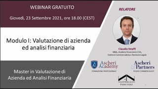 Master in Valutazione di Azienda ed Analisi Finanziaria Modulo I [upl. by Eillehs846]