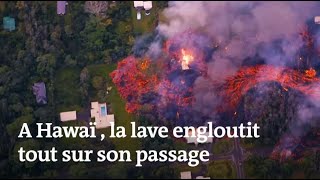 Eruption à Hawaï  la lave engloutit tout sur son passage [upl. by Nonad]