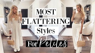 MOST FLATTERING Styles For PETITES Style tips for 53 and under [upl. by Kcarb]