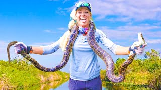 I Got CHOKED By A Massive Python Catch amp Cook Florida Everglades Invasive Burmese Python [upl. by Rudy467]