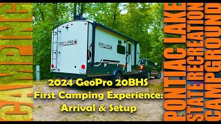 2024 GeoPro 20BHS First Camping Trip at Pontiac Lake State Recreation Area Campground Michigan [upl. by Anyer180]