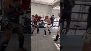 Training with Goldberg wwe goldberg muaythai [upl. by Ardnnaed]