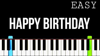 Happy Birthday To You  Easy Piano Tutorial [upl. by Winther780]