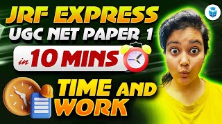 UGC NET Paper 1 Maths  Time and Work by Aditi Mam  Paper 1 in 10 Mins [upl. by Leugim182]