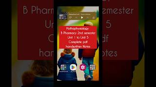 pathophysiology b pharm 2nd semester  free pdf notes carewellpharma pathophysiology [upl. by Worthy]