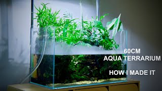 Building an Aqua Terrarium in 60cm Tank  Step by Step Tutorial [upl. by Ertsevlis162]