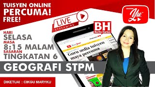 lLIVE 2024 GEOGRAFI STPM SEM 1U1 ULANGKAJI BERFOKUS BAHAGIAN A SIRI 3 [upl. by Ahel]