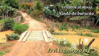 INTERIOR DE MINAS  GROTA DO TANQUE  BURACÃO  VARJÃO MUNICÍPIO DE FREI LAGONEGRO MG MINAS RURAL [upl. by Thatcher]