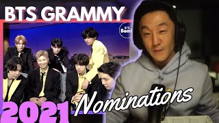 DJ REACTION to KPOP  BTS GRAMMY NOMINATION NIGHT 2021 [upl. by Sackman]