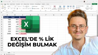 Excelde Yüzdesel Değişim Hesaplamak excel [upl. by Kowalski]