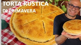 Torta RUSTICA di PRIMAVERA torta salata senza ricotta ALLE VERDURE [upl. by Aitrop]