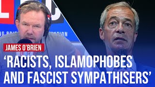 Why does Nigel Farages party attract so many racists  James OBrien on LBC [upl. by Seale360]