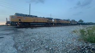 Union Pacific Dash 9 Rebuilds Lead CSX B631 [upl. by Daughtry985]