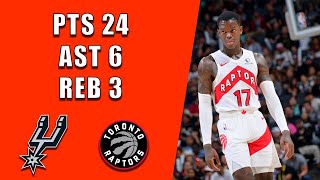 Dennis Schröder RAPTORS vs SPURS  24 POINTS  6 ASSISTS  Highlights [upl. by Atnim]