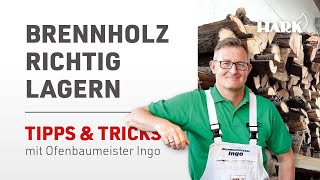 Brennholz richtig lagern  Holzlagerung im Freien [upl. by Jacquelyn]