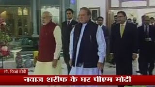 PM Modi reaches his Pakistan counterpart Nawaz Sharifs house [upl. by Gereron]