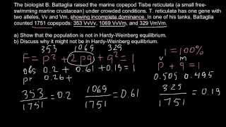 Incomplete dominance and HardyWeinberg equilibrium [upl. by Fe]