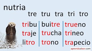 Silabas tra tre tri tro tru [upl. by Un]