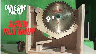 table saw rakitan lift system dari circular saw edon 1851 DIY [upl. by Gies]