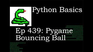 Python Basics Pygame Bouncing Ball [upl. by Mariam686]