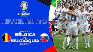 HIGHLIGHTS  Bélgica vs Eslovaquia  UEFA EURO 2024  J1  TUDN [upl. by Eberhard284]