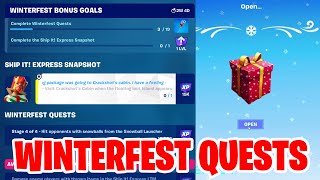 How to Complete Winterfest Quests  Ship it  express Snapshot Challenges 2023 [upl. by Yecac807]