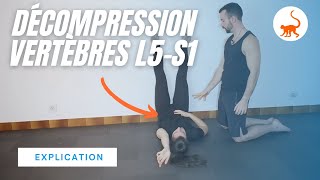 Stretching de Décompression des vertèbres lombaires L5S1  explications [upl. by Akinad]