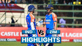 India Vs Zimbabwe Highlights 4th T20  Shubman Yashasvi Shine Team IND Beat ZIM By 10 Wickets [upl. by Aseret]