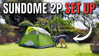 How to Set Up the Coleman Sundome 2Person Tent [upl. by Yoreel]