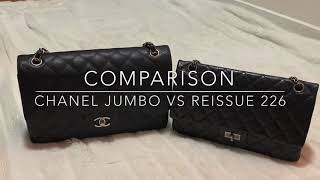 Comparison of the Chanel Jumbo and the Reissue 226 size with mod shots [upl. by Leinnad]