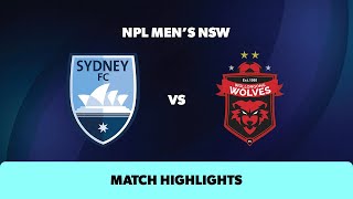 NPL Mens NSW Round 26 Highlights –Sydney FC v Wollongong Wolves [upl. by Raquel68]