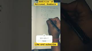 Addition of Rational Numbers Class 8 viral shorts maths shortvideo [upl. by Prissie408]