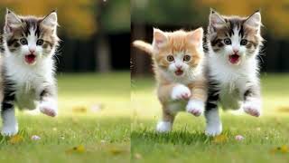 Three little kitten playing  Cute cats and kittens  Videos for toddlers to watch [upl. by Nylram]