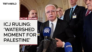 Palestinian Foreign Minister Riyad al Maliki briefs media after ICJ ruling on Israel’s occupation [upl. by Laven]