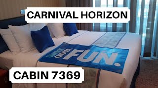 Carnival Horizon Cabin 7369 Category OS  Ocean Suite [upl. by Ia]