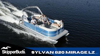 2022 Sylvan 820 Mirage LZ Classic Pontoon Boat Tour SkipperBuds [upl. by Arualana]