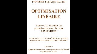 OPTIMISATION LINEAIRE CHAPITRE1 INTRODUCTION [upl. by Gazo844]