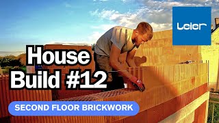 Building My Own House Pt 12  Bricklaying the Second Floor  Leier PLAN25 Dryfix [upl. by Palm]