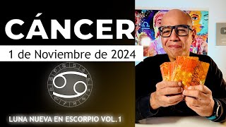 CÁNCER  Horóscopo de hoy 1 de Noviembre 2024 [upl. by Reham]