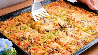 Better than pizza I cook this vegetable casserole 3 times a week Healthy and delicious [upl. by Attenaz]