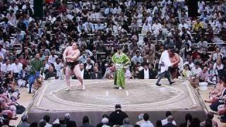 Hakuho vs Miyabiyama Day2 KugatsuBasho 2009 Sep [upl. by Waddell]